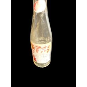 Vintage Dodger Beverage Clear Glass Applied Color Logo 8"h